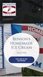 Mobile Screenshot of bensonsicecream.com